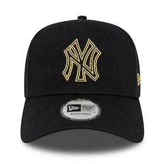 Boné Unissex New Era 9Forty A-Frame New York Yankees Metallic - Aba Curva - Foto 2