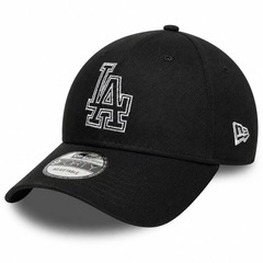 Boné Unissex New Era 9Forty Los Angeles Dodgers Metallic MLB - Aba Curva - Foto 1