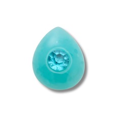 Jibbitz™ Pedra Água Marinha Mês Março Único - Unissex - Foto 1