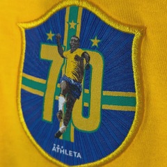 Camiseta Athleta Brasil Retrô Pelé 1970 Masculina - Foto 3