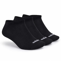 Kit de Meias adidas Cano Baixo Finas Linear com  3 Pares - Adulto - Foto 1