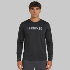 Camiseta Hurley Surf Tee Manga Longa One&amp;Only UPF50+ Masculina - Foto 1