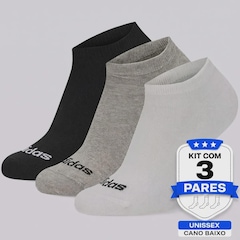 Kit Meia adidas Cano Baixo - 3 Pares - Foto 1