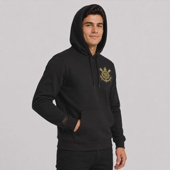Blusão de Moletom Corinthians Escudo Masculino - Foto 2