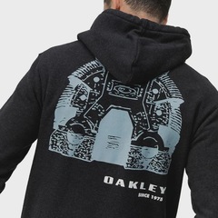 Moletom Oakley Canguru Bunker Hoodie Blackout - Masculino - Foto 2