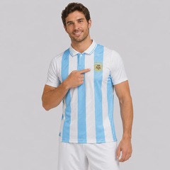 Camisa Argentina Retrô 1994 Listrada FutFanatics Masculina - Foto 2
