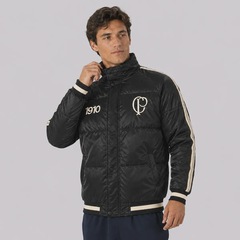 Jaqueta Moletom Corinthians Logo Com Moletom FutFanatics Masculina - Foto 2
