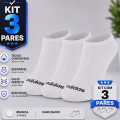 Kit Meia adidas Cano Baixo 3 Pares - Foto 2