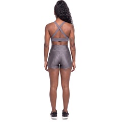 Conjunto Feminina Fitness Top Bojo e Short New Zig Vekyo Roupa De Academia Treino Musculação - Foto 2