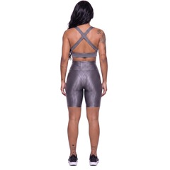 Conjunto Feminina Fitness Top Bojo e Bermuda New Zig Vekyo Roupa De Academia Treino Musculação - Foto 2