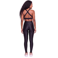 Conjunto Feminino Fitness Top Bojo e Calça New Zig Vekyo Roupa De Academia Treino Para Musculação - Foto 2