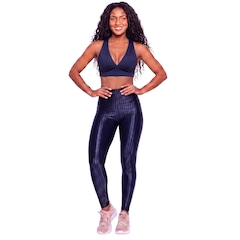 Conjunto Feminino Fitness Top Bojo e Calça New Zig Vekyo Roupa De Academia Treino Para Musculação - Foto 1