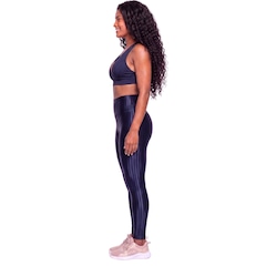 Conjunto Feminino Fitness Top Bojo e Calça New Zig Vekyo Roupa De Academia Treino Para Musculação - Foto 3