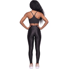 Conjunto Feminina Fitness Top Alça Fina e Calça New Zig Vekyo Roupa De Academia Musculação - Foto 2