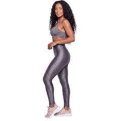 Conjunto Feminina Fitness Top Alça Fina e Calça New Zig Vekyo Roupa De Academia Musculação - Foto 3