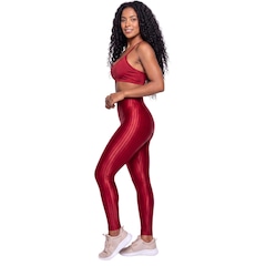 Conjunto Feminina Fitness Top Alça Fina e Calça New Zig Vekyo Roupa De Academia Musculação - Foto 3