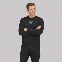 Blusão de Moletom Champion Crewnek Motion Logo Masculino - Foto 2