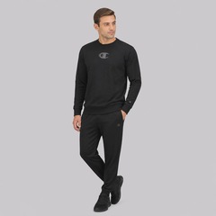 Blusão de Moletom Champion Crewnek Motion Logo Masculino - Foto 4