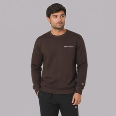 Blusão de Moletom Champion Crewnek Athletic Mini Script INK Masculino - Foto 4