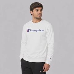 Blusão de Moletom Champion Crewnek Athletic Script INK Masculino - Foto 2