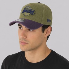 Boné New Era Los Angeles Lakers NBA New Olive Navy 940 AF - Foto 5