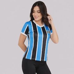 Camisa do Grêmio Baby Look Tricolor Feminina - Foto 3