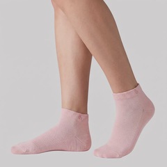 Kit Meia Lupo Socks Cano Curto 3 Pares Feminina Branca e Rosa - Foto 1