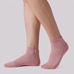 Kit Meia Lupo Socks Cano Curto 3 Pares Feminina Branca e Rosa - Foto 5