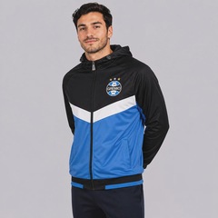Jaqueta do Grêmio Trilobal com Capuz Tricolor Masculina - Foto 2