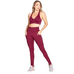Calça Legging Trinys Soft Core Com Bolsos Feminina - Foto 3