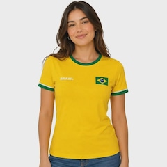 Camiseta do Brasil Básica Saga Braziline Feminina - Foto 1
