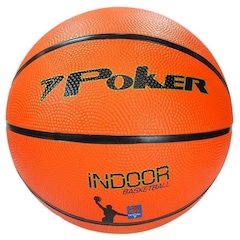 Bola Basquete Poker Basket Indoor 7 Borracha - Foto 1