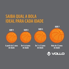 Bola Basquete Vollo BB500 Tamanho 5 Borracha - Foto 4