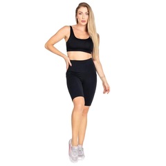 Bermuda Trinys A-857 High Compression Com Bolsos Feminina - Foto 3