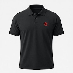 Camisa Polo do Flamengo Bordado Tradição Betel - Masculina - Foto 1