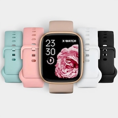 Relógio Inteligente X-Watch Prisma Smart Watch + 4 Pulseiras de Silicone - Foto 3