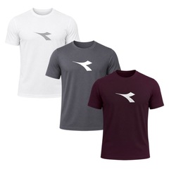 Kit 3 Camisetas Diadora Big Logo Masculino - Foto 1