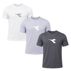 Kit 3 Camisetas Diadora Big Logo Masculino - Foto 1
