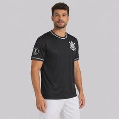 Camisa do Corinthians Arte Preta Patch Libertadores Masculina - Foto 2