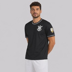Camisa do Corinthians Arte Preta Patch Libertadores Masculina - Foto 3