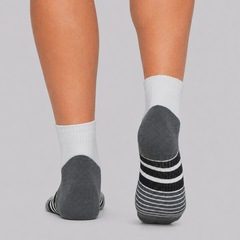 Kit Meia adidas Cano Médio PRF C CC QRT 3 Pares - Foto 5