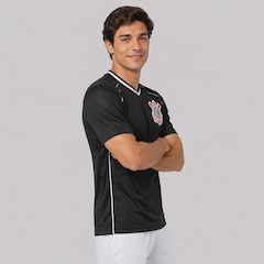 Camisa do Corinthians Escudo SCCP Gola V Masculina - Foto 2
