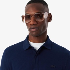 Camiseta Polo Masculina Paris Manga Longa em Algodão Piqué com Stretch - Foto 2