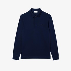 Camiseta Polo Masculina Paris Manga Longa em Algodão Piqué com Stretch - Foto 4