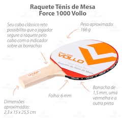 Raquete de Tênis de Mesa Ping Pong Force 1000 Vollo - Foto 6
