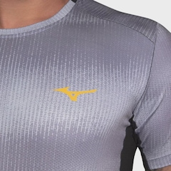 Camiseta Mizuno Run Easy 5 Masculina - Cinza/Preta - Mizuno - Masculino - Foto 5