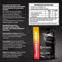 Maltodextrina 1kg - 100% Puro Importado - Soldiers Nutrition - Foto 7
