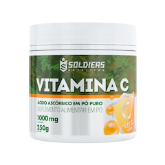 Vitamina C em Pó - Ácido Ascórbico 250g - 100% Puro Importado - Soldiers Nutrition - Foto 1