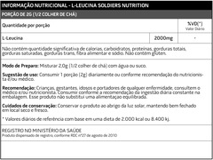 L-Leucina 250g - 100% Pura Importada - Soldiers Nutrition - Foto 2