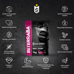 Beterraba Em Pó - 100% Pura - Soldiers Nutrition Tamanho: 1kg - Foto 8